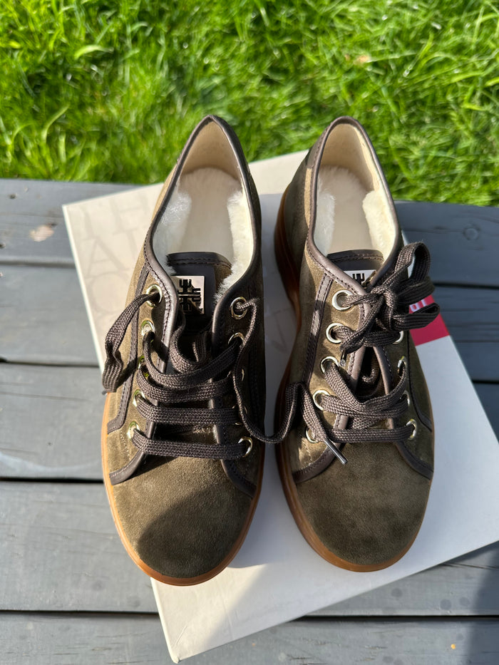 Hogl Khaki fur lined Sneaker 0-10-0815