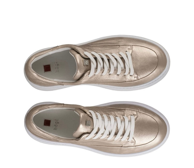 Hogl Metallic Gold Sneakers