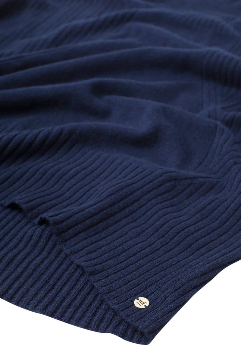 Mia Fratino Ribbed Roll Neck Navy 16106