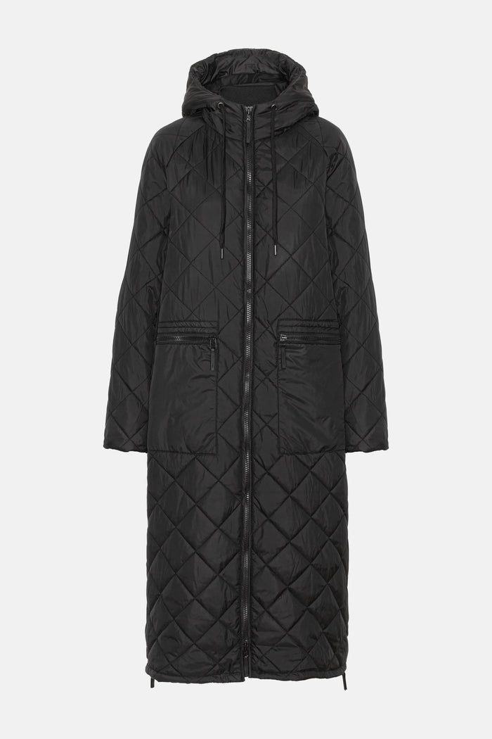 Ilse Jacobsen Aerial Padded Long Coat Black