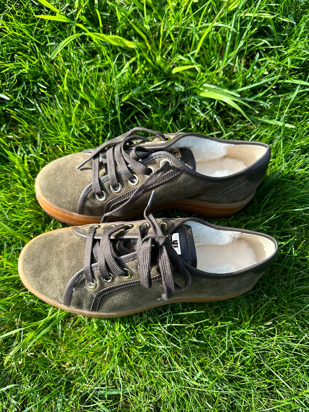 Hogl Khaki fur lined Sneaker 0-10-0815