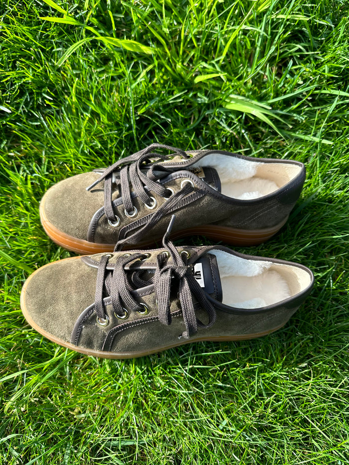 Hogl Khaki fur lined Sneaker 0-10-0815