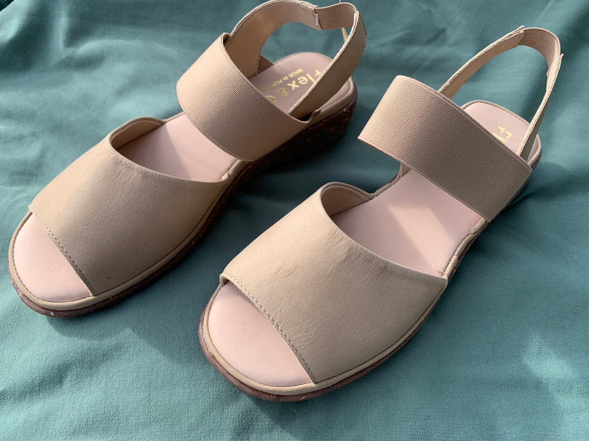 Flex & Go Nubuck Flax Sandal