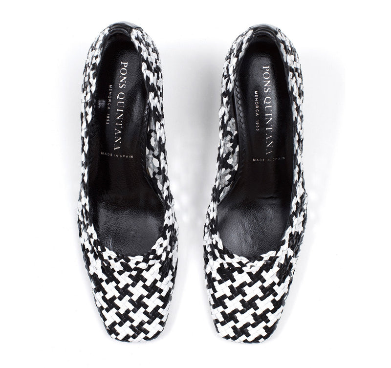 Pons Quintana black and white heel