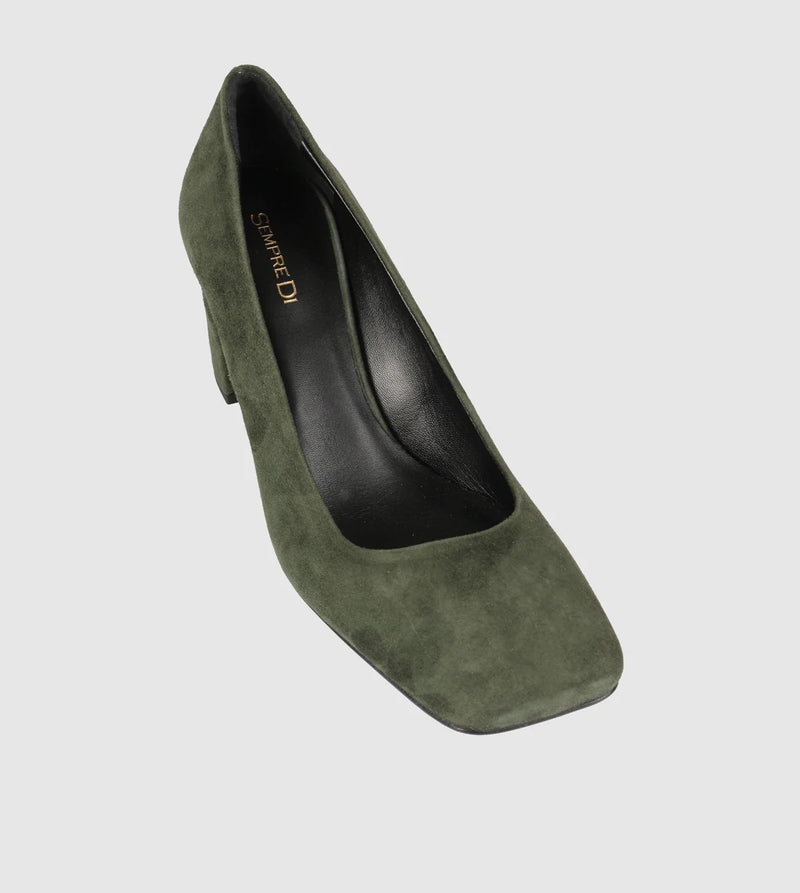Sempre Di Green Suede Pump