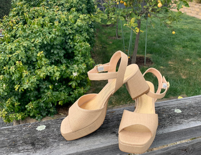 Unisa Natural Raffia Sandal