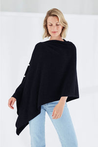 Mia Fratino Sorrento Button Wrap Jet Blk 16501