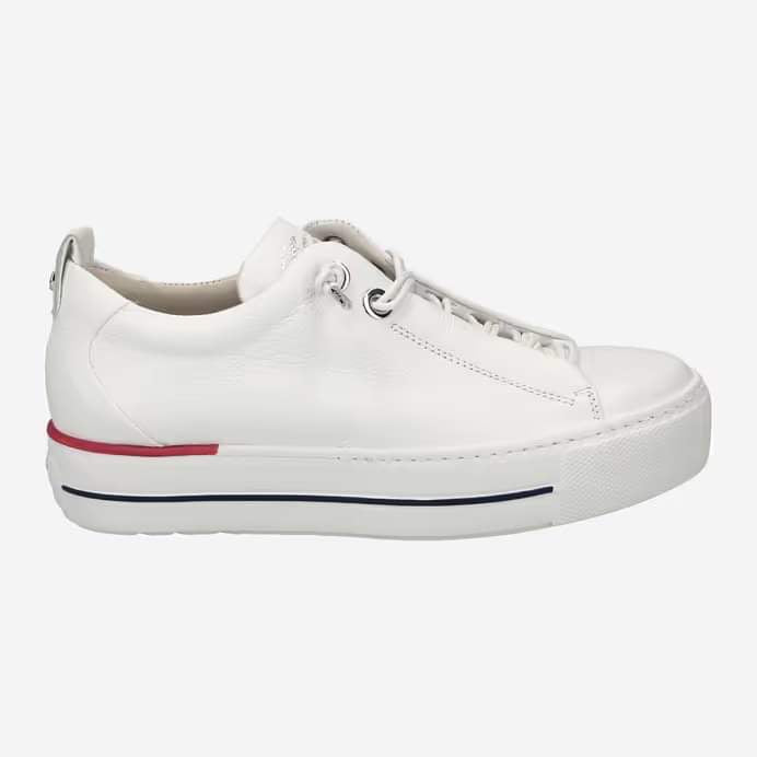 Paul Green White/Red Blue Stripe Sneaker 5017-21