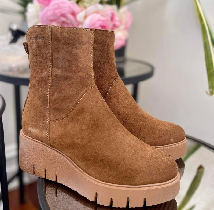 Wonders Wedge Camel Boot E-6232