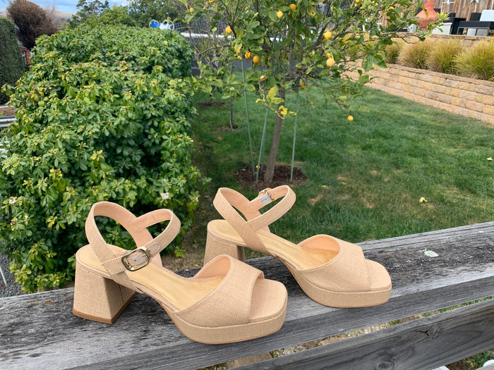 Unisa Natural Raffia Sandal