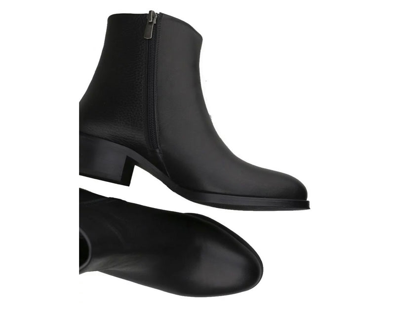 Sempre Di Black Boot With Side Zip