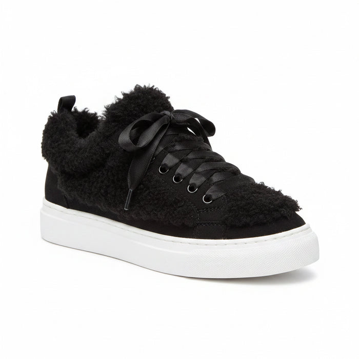 Estilo Emporio Sneaker Black Fur Lined