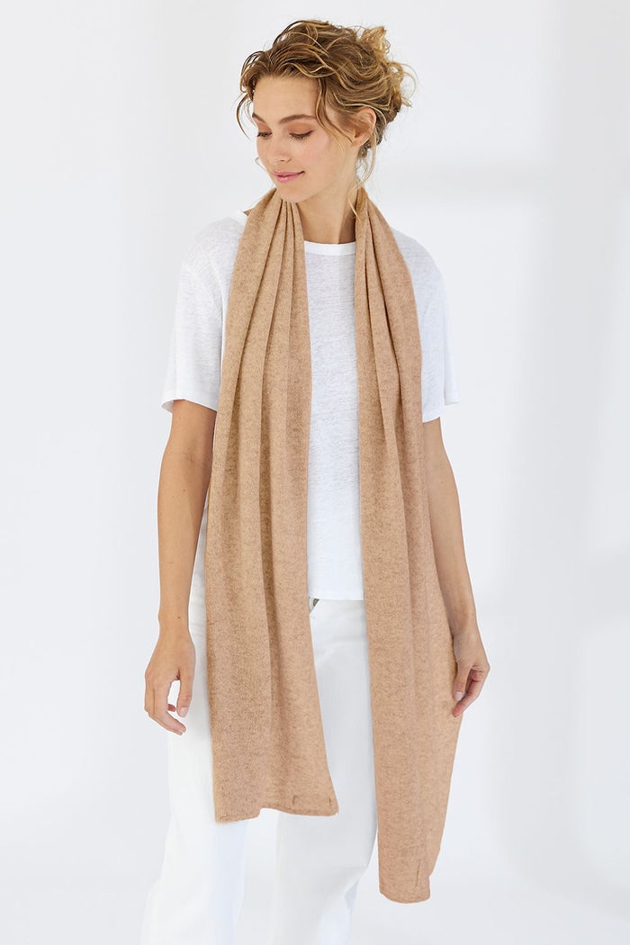 Mia Fratino Pure Cashmere Scarf Swiss Oat 18501