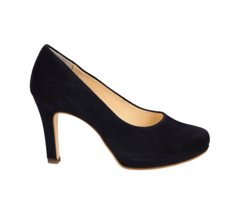 Paul Green Navy Platform Suede heel 2634-03