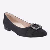 Paul Green Black Suede soft Ballerinas 2986-01