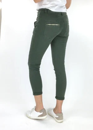 Italian Star Button Fly Jeans Military 8123